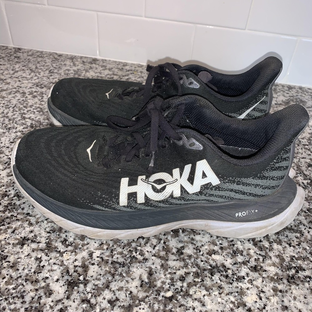 Hoka One One Mach 5 Running Shoes Womens 6 Black Cushioned Mesh 1127894 BCSTL